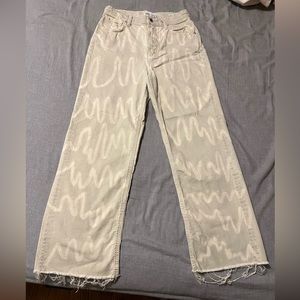 Zara size 6 patterned jeans